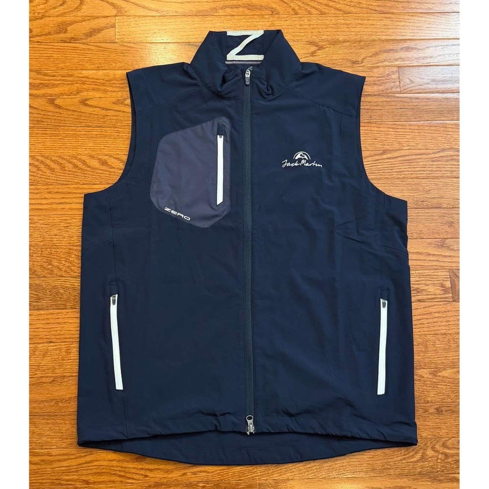 Zero Restriction Z700 Vest Mens Large W1009 Blue Golf Wind Performance Logo
